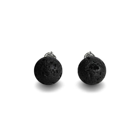 Lava Rock Diffuser | .925 Sterling Silver | Gemstone Stud Earrings